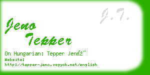 jeno tepper business card